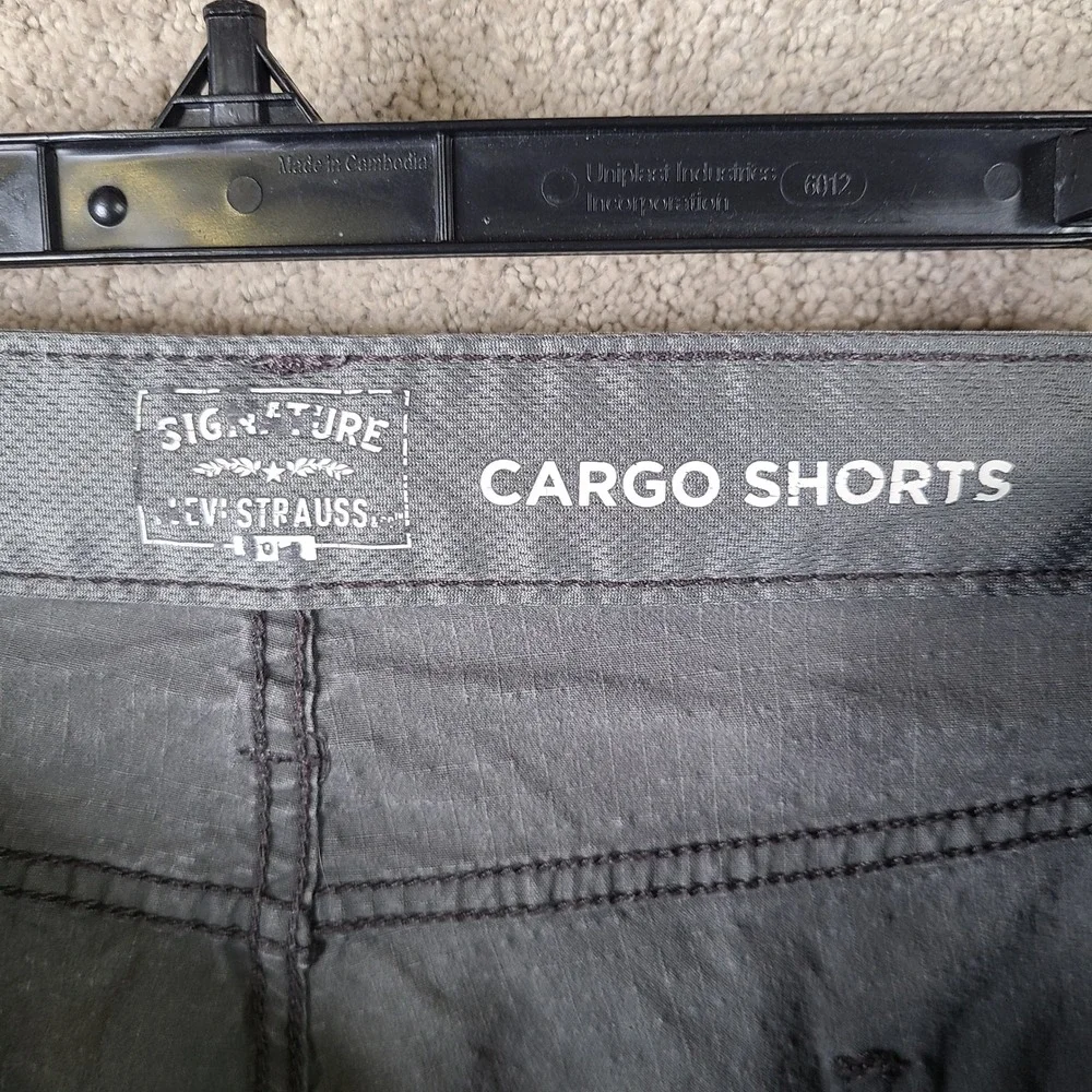 Levis Shorts Mens 44 Gray‎ Cargo Ripstop Signature Gold Cotton Blend Casual